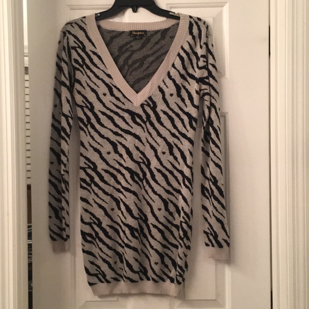 Zebra print tunic dress
